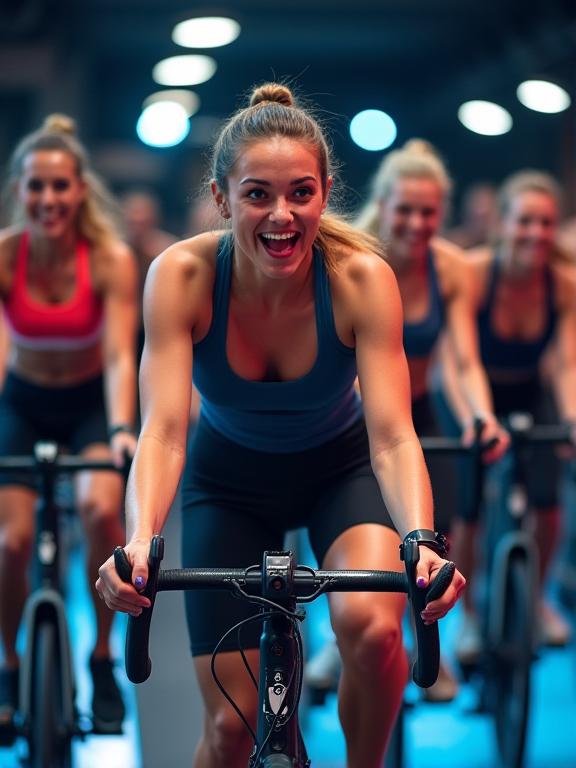 Gruppe von Personen in einem dynamischen HIIT-Kurs.